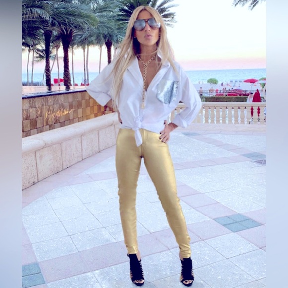 REGINE CHEVALIER GOLD/ S/ WORN ONCE🤍 Vegan🤍 - Picture 1 of 5